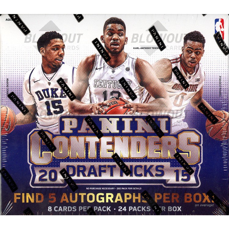 NBA Basketball Contenders 2015 Draft Picks Trading Card Hobby Box