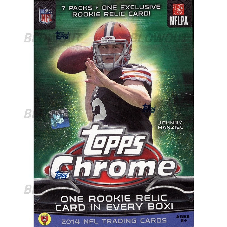 2014 Topps Chrome Football Blaster Box - With Relic