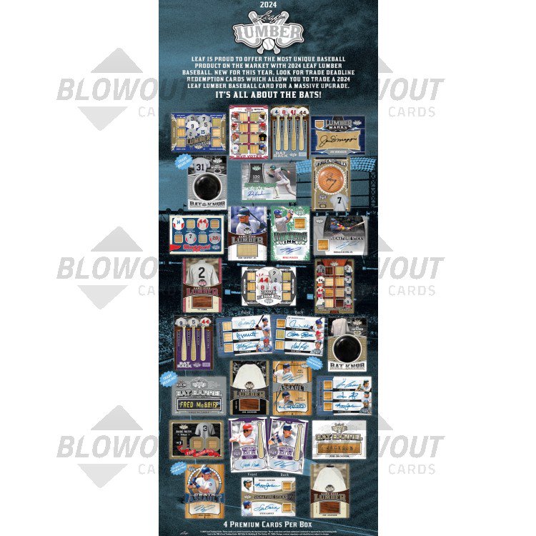 2024 Leaf Lumber Baseball Hobby 10 Box Case