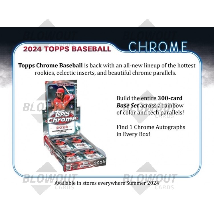 2024 Topps Chrome Baseball Hobby 12 Box Case