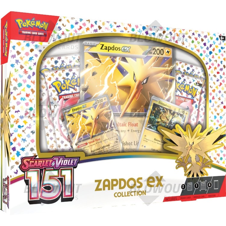 Pokemon Scarlet & Violet 151 Zapdos EX Box - 6 Box Case
