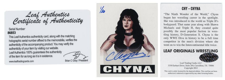 Leaf selling previously unreleased Chyna autograph cards via eBay