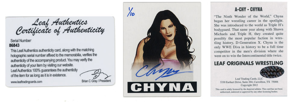 Leaf selling previously unreleased Chyna autograph cards via eBay