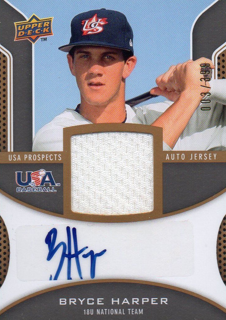 Bryce Harper USA Star Prospects Catcher Jersey Card