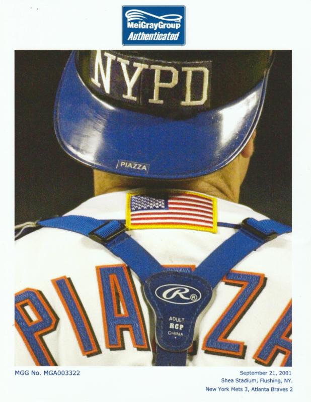 2001 Mike Piazza Game Worn New York Mets Jersey. Baseball