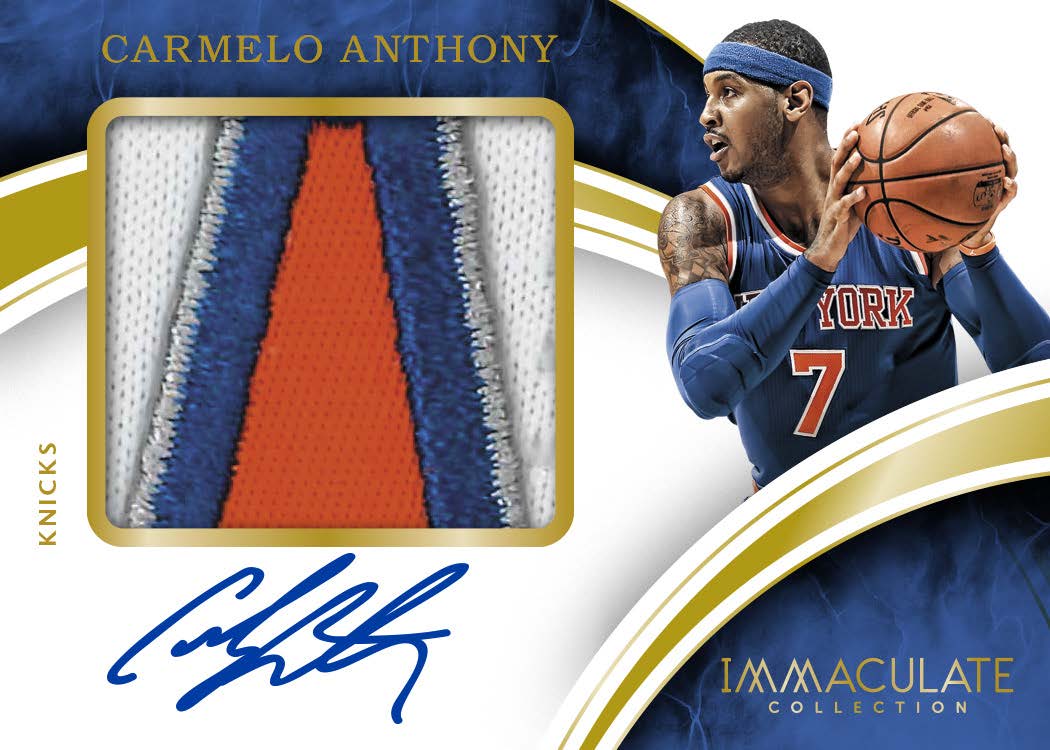 Carmelo Anthony New York Knicks Autographed 2017-18 Panini Prizm