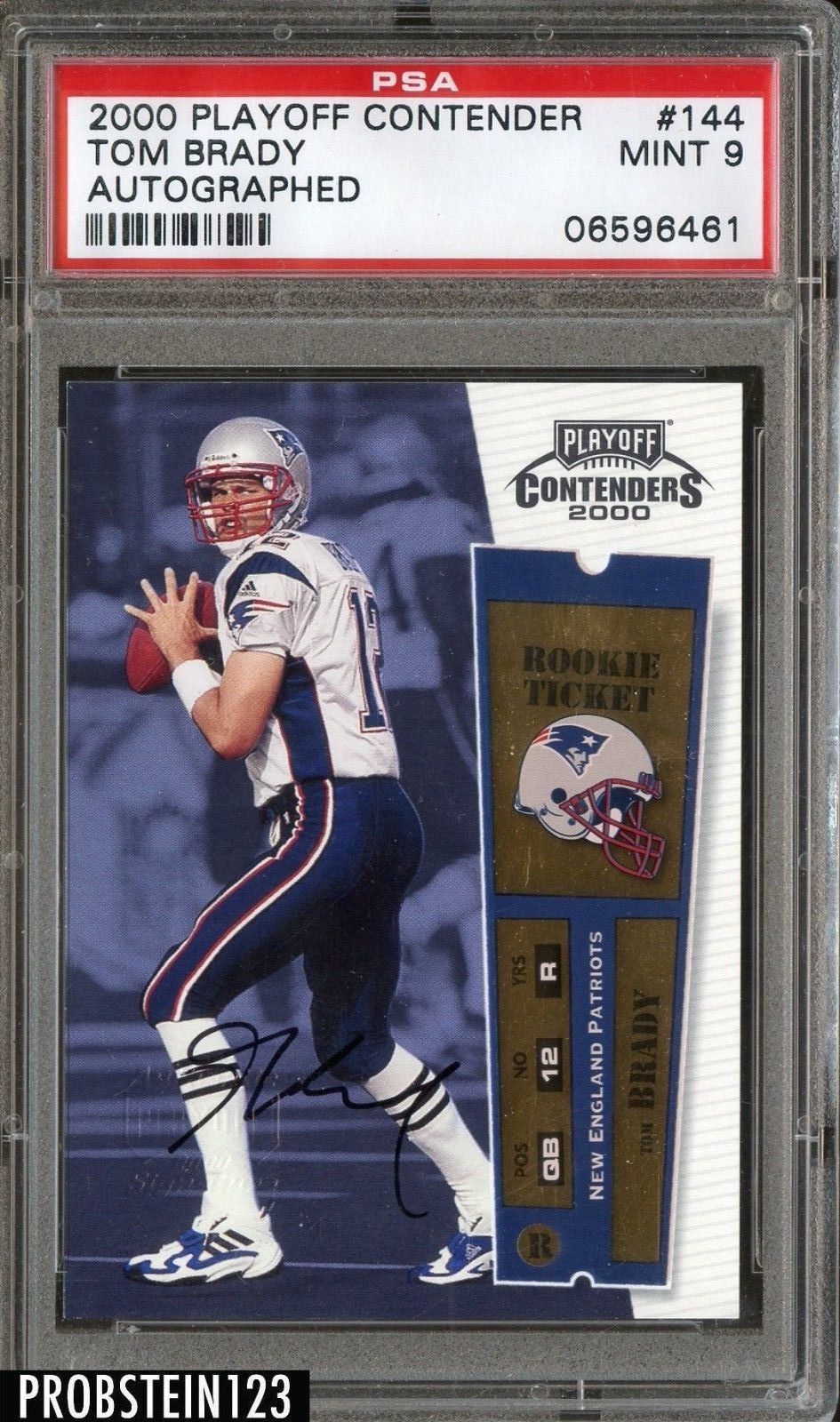 Graded Tom Brady Auto Game Used Jersey Card 1/1