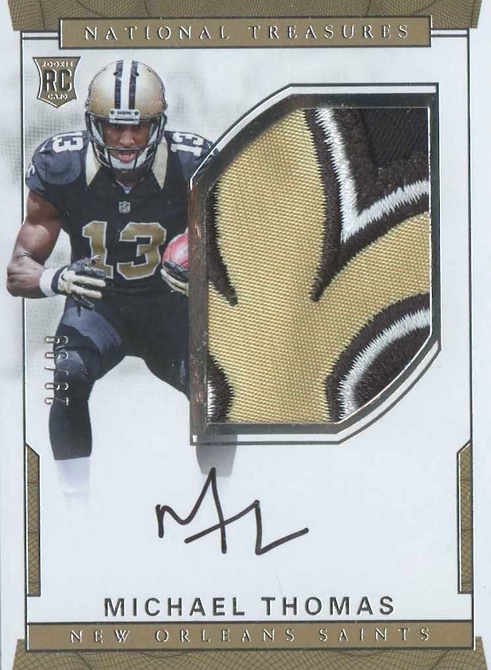 Devonta Freeman 14 Topps Threads Game Used Triple Jersey Auto 67