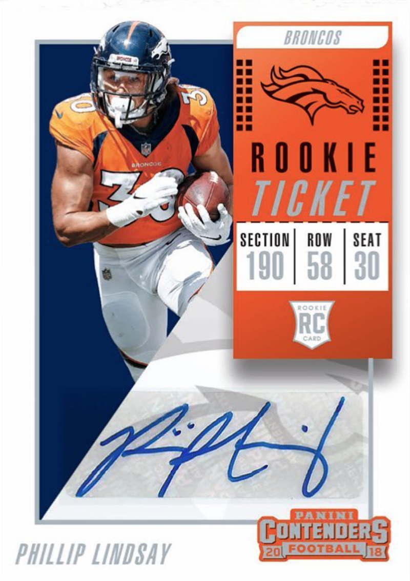 Denver Broncos Phillip Lindsay Signed Trading Cards, Collectible Phillip  Lindsay Signed Trading Cards