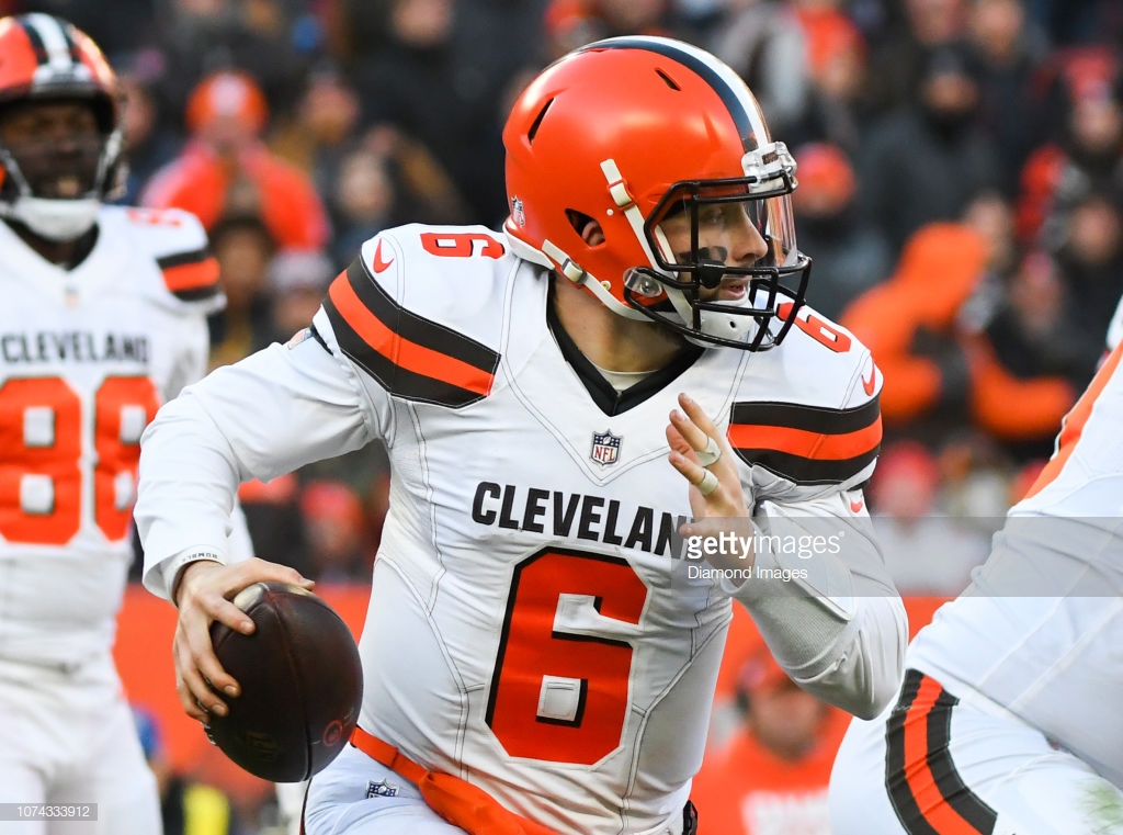 Collecting Game-used: A dangerous addition made even better with exact  photo-matching to Baker Mayfield & Nick Chubb / Blowout Buzz