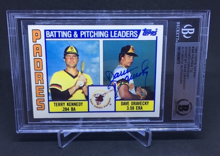 Dave Dravecky San Diego Padres Autographed Signed 1984 Topps