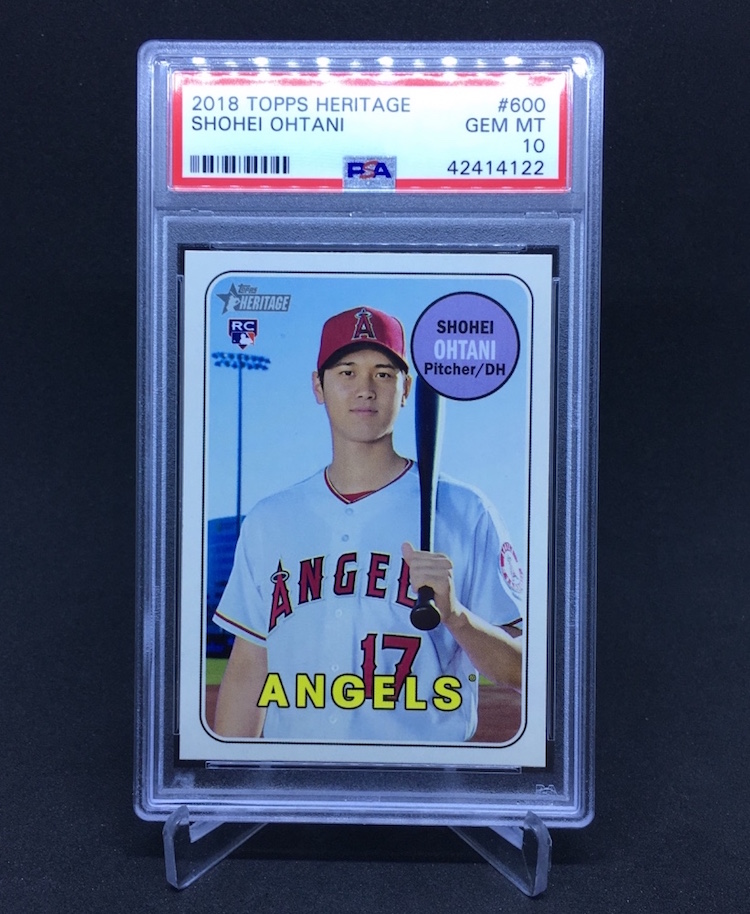 Shohei Ohtani 2018 Topps Heritage #600 RC (PSA 10)