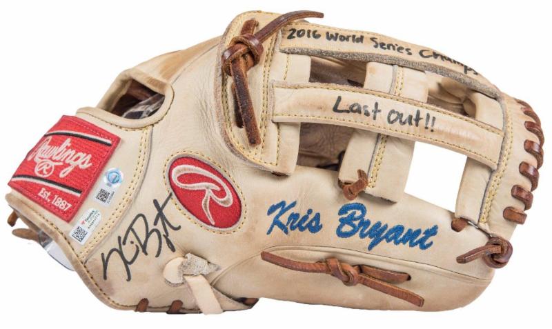 Kris Bryant & Anthony Rizzo World Series final out gloves heading to  auction block via Goldin Auctions at The National / Blowout Buzz