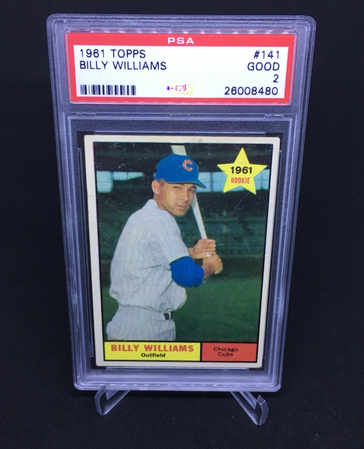 Billy Williams Signed Chicago Cubs 1961 Topps Baseball Rookie Card