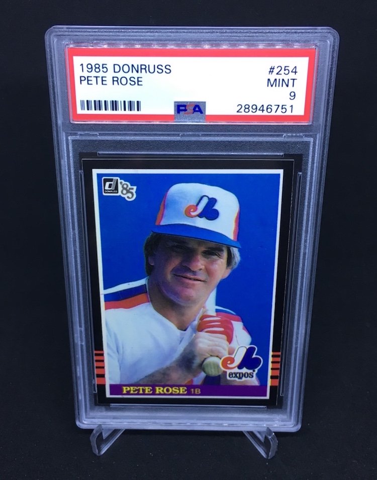 Pete Rose Trading Card 1985 Donruss 254 Montreal Expos MLB 