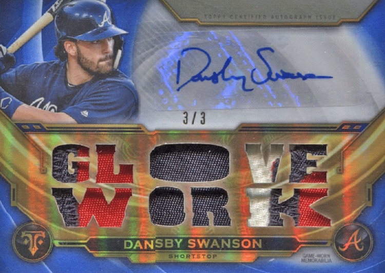 Dansby Swanson Jorge Soler Game Used World Series Base Topps