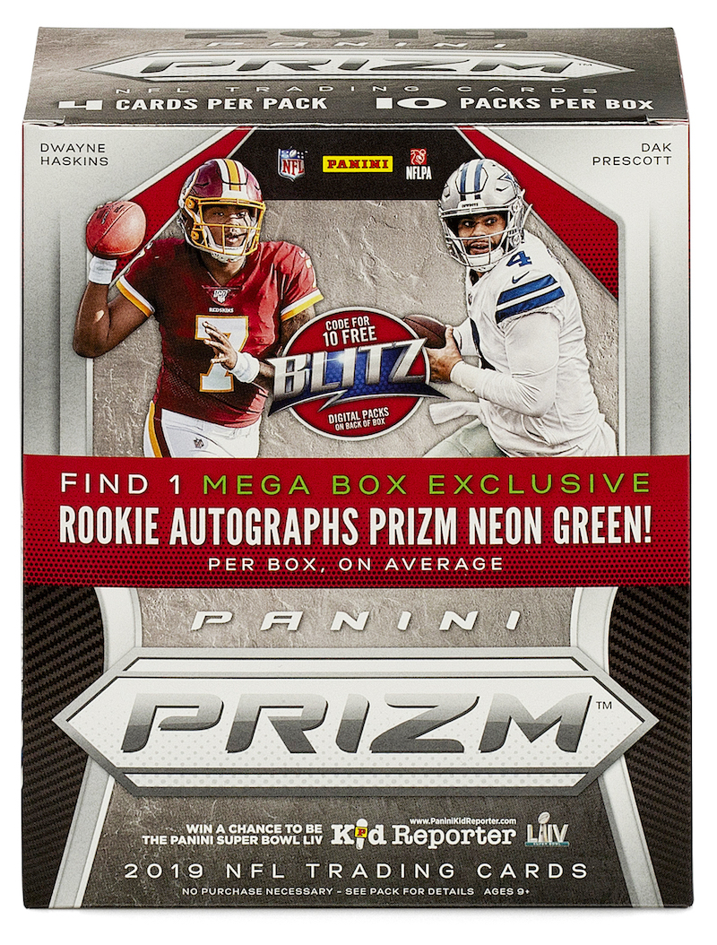 2021 Panini PRIZM Football MEGA Box with One Rookie Memorabilia Card P