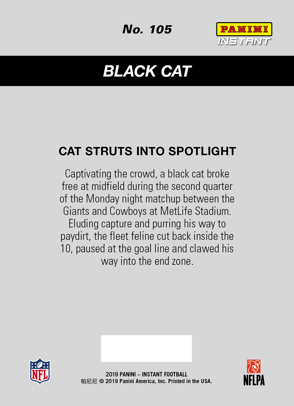 Black cat at Giants-Cowboys is far from only MetLife Stadium feline