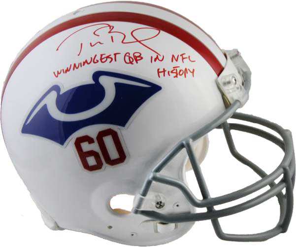 2020 Tristar Totally Tom Brady Autographed Full Size Helmet Football Box