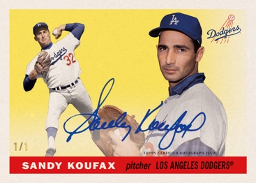 Sandy Koufax 2020 Topps Transcendent Through The Years VIP Party