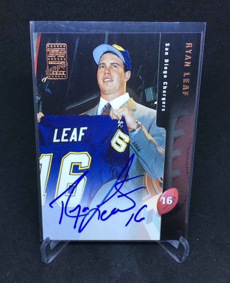 Ryan Leaf San Diego Chargers Autographed 8x10 Photo. There is a