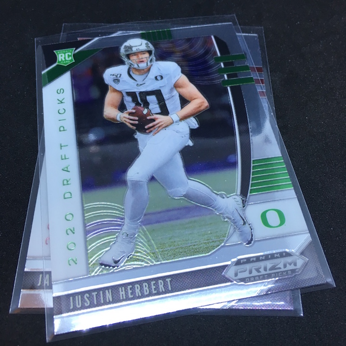 Justin Herbert Rookie 2020 Panini Prizm Draft Picks Orange Prizm