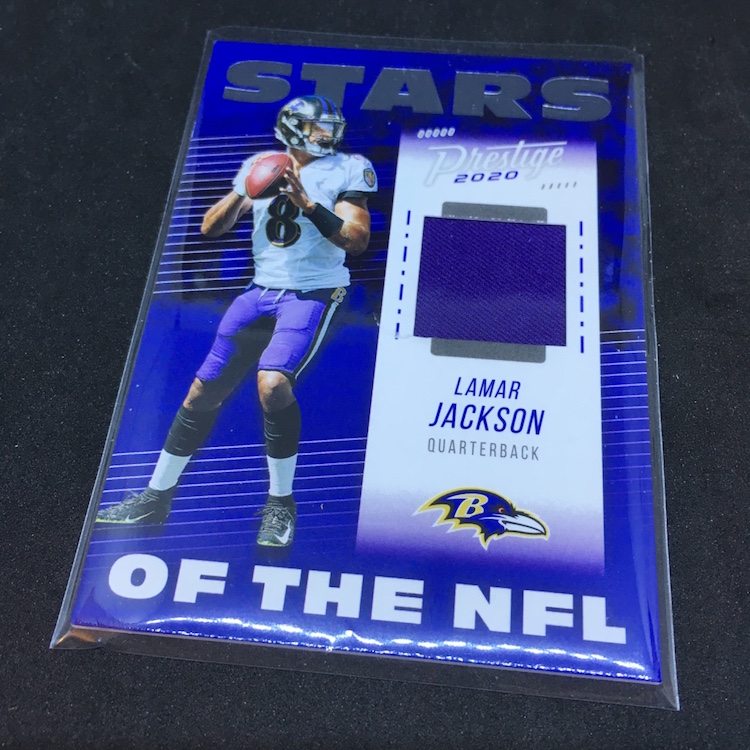 : 2020 Panini Gold Standard Lamar Jackson Game Worn