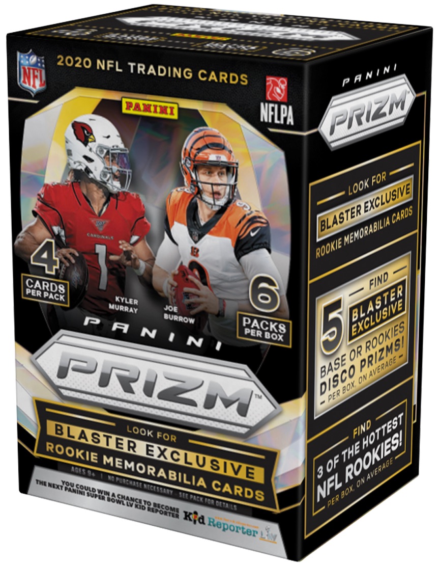 Buzz Break 2020 Panini Prizm football cards (blaster box) Blowout