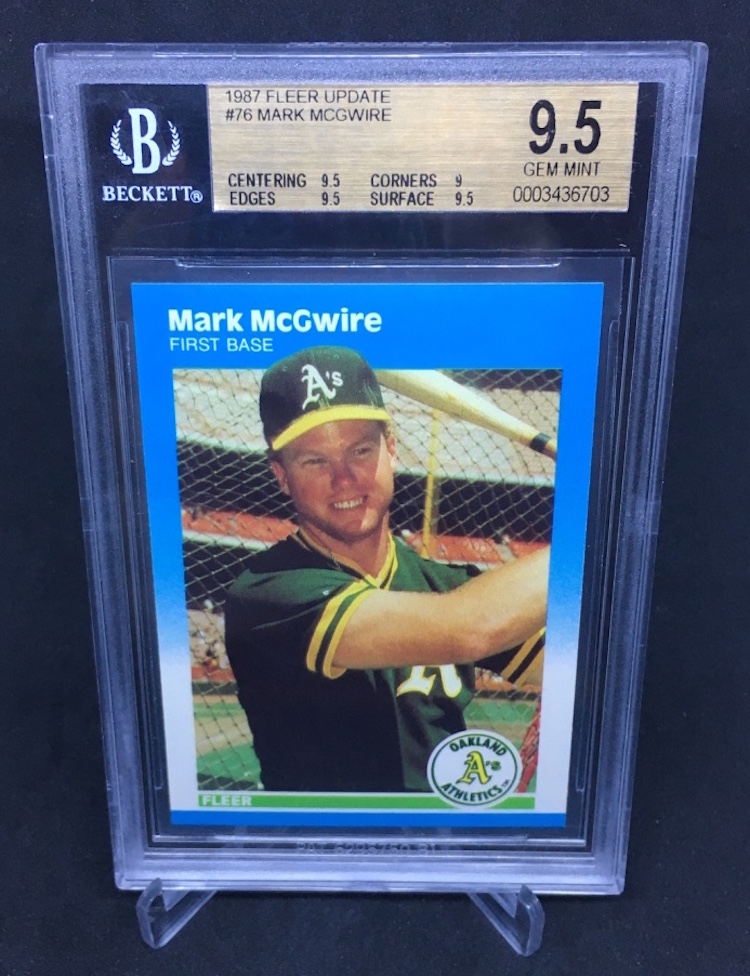 Sold at Auction: Rookies - 1987 Fleer Update Mark McGwire + 1986