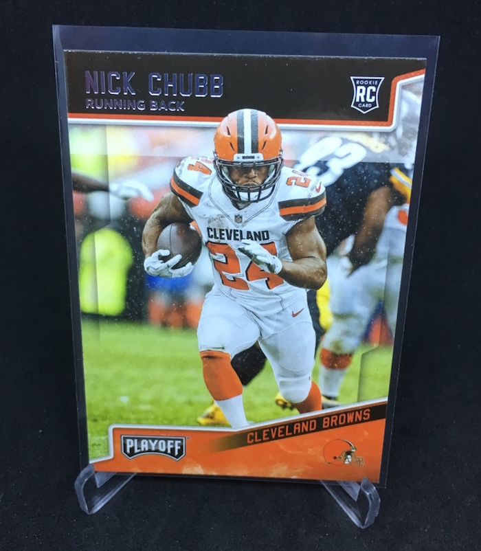 Sold at Auction: 2018 Nick Chubb signed NFL trading card