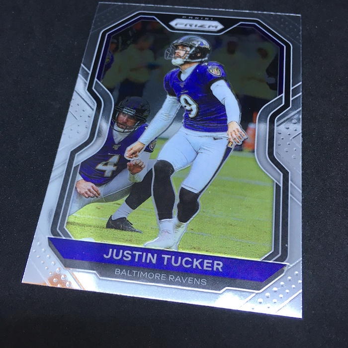 JUSTIN TUCKER 2022 PANINI PRIZM RED WHITE BLUE PRIZM RAVENS