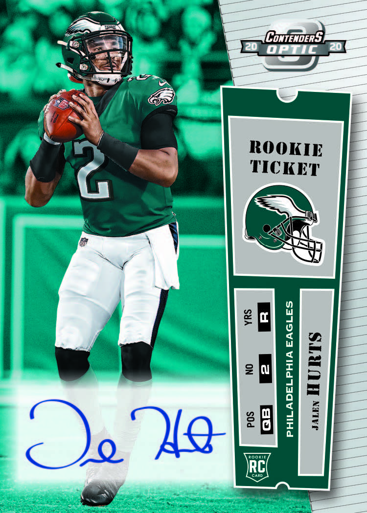 2022 Jalen Hurts Panini Contenders Winning Ticket Insert Eagles