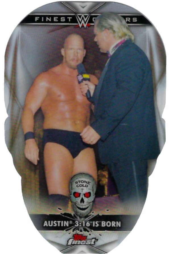 Stone Cold Steve Austin WWE Unsigned In Ring Holding Title Photograph