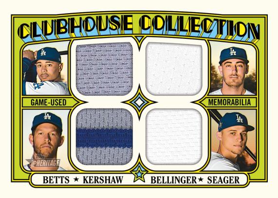 Clayton Kershaw 2021 Topps Heritage Clubhouse Collection Game Used