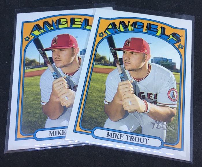 2022 Topps Archives Color Swap Variation SP Card of Mike Trout - Angels