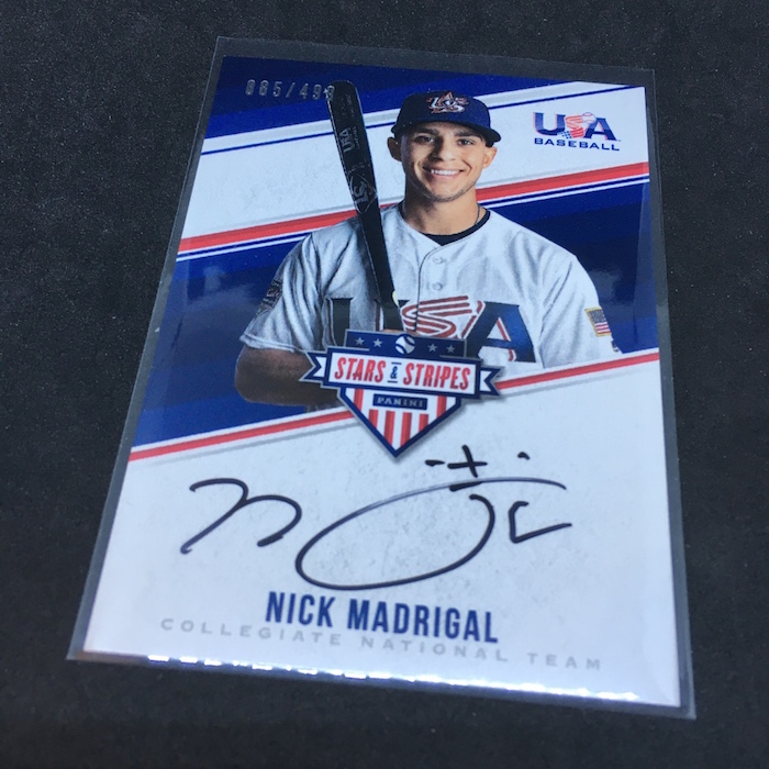 Nick Madrigal Signed Autographed White Throwback Baseball Jersey