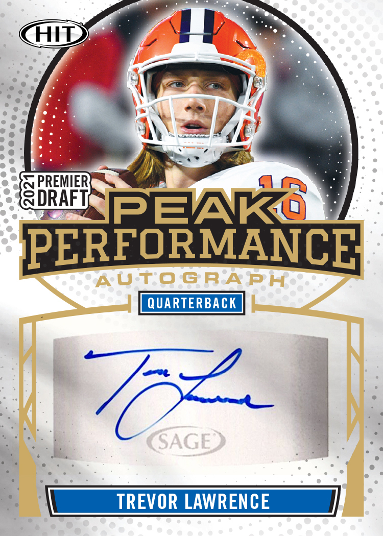 2020 Sage Hit Premier Draft High Series Football Checklist, Boxes