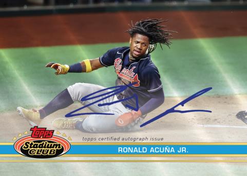 : 2021 Bowman Chrome 1991 Bowman Throwback #91B-RA Ronald Acuna :  Collectibles & Fine Art