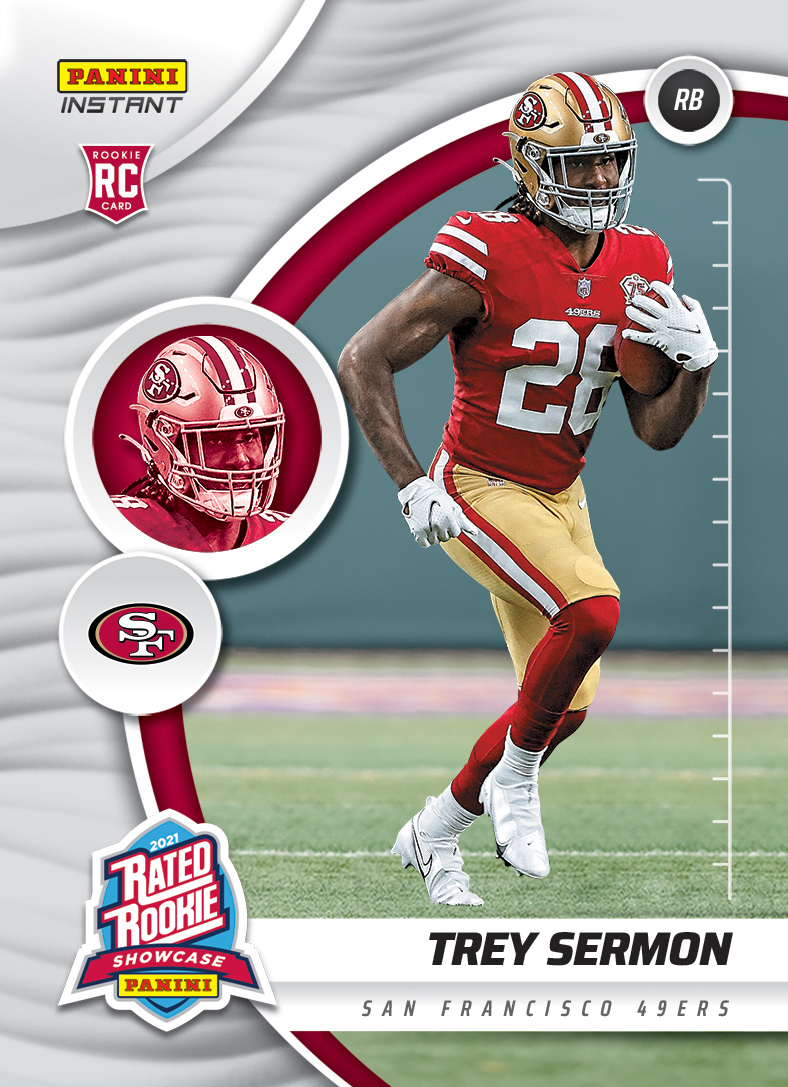 2021 TREY SERMON NFL DRAFT NIGHT PICK NO 88 PANINI INSTANT