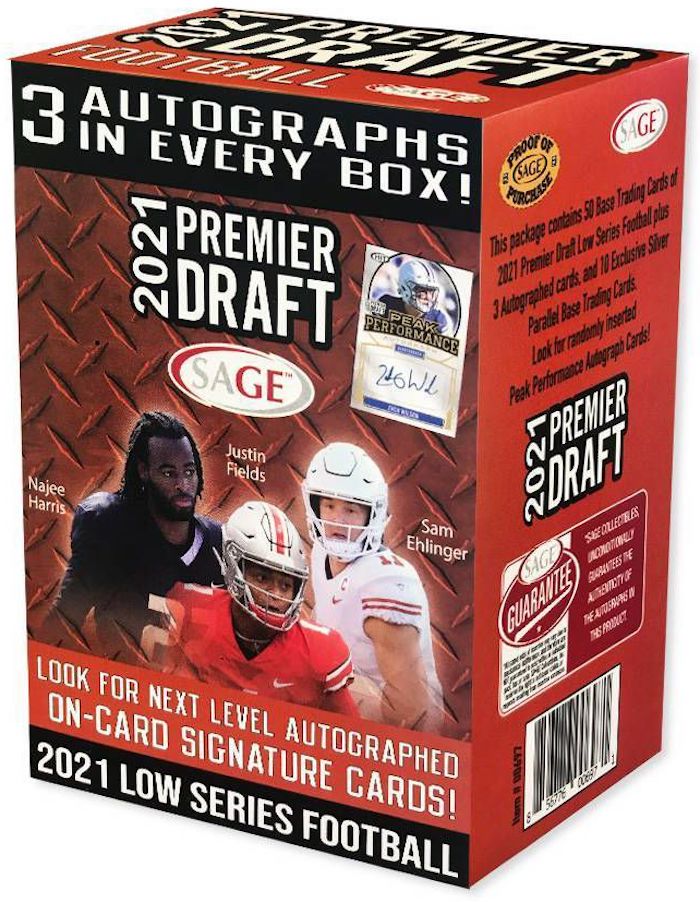 2019 Sage Low Draft Picks Football Blaster Box- 70 trading cards