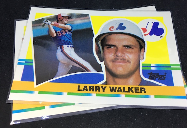 June 1990 Larry Walker Insert Rookie Card in Signed Baseball Cards