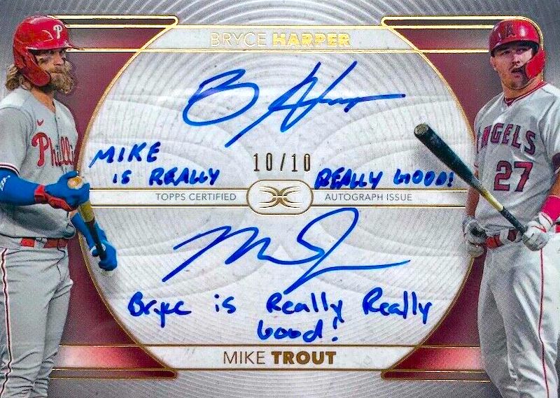 2021 Topps Holiday Mike Trout Certified Autograph 07/10