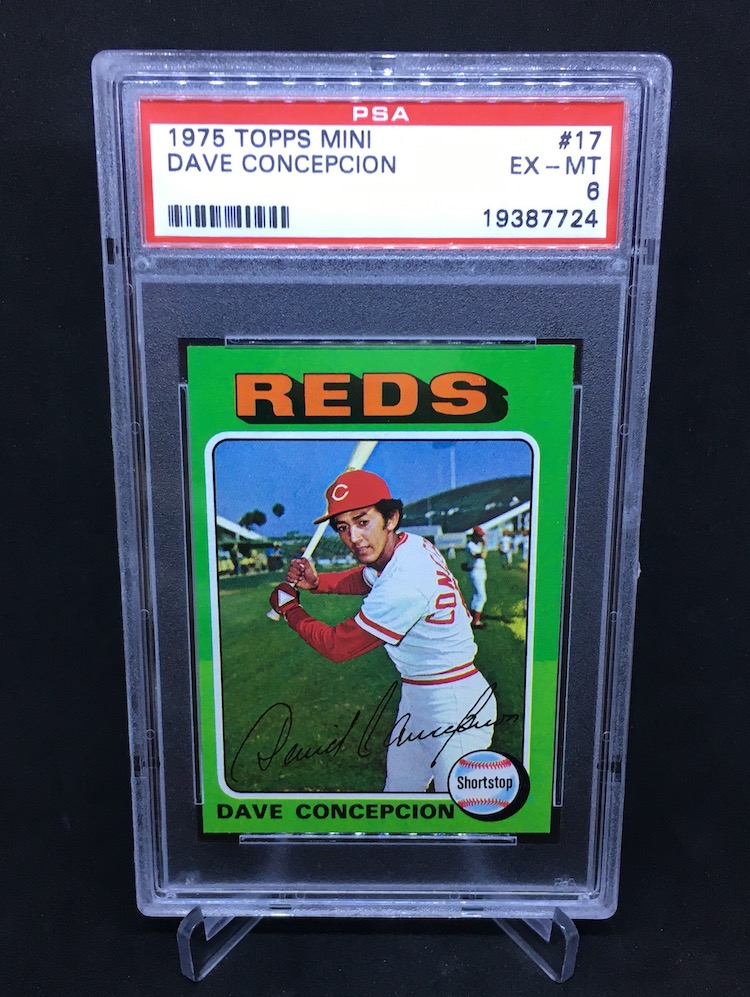  1975 Topps Baseball Card #17 Dave Concepcion Excellent :  Collectibles & Fine Art