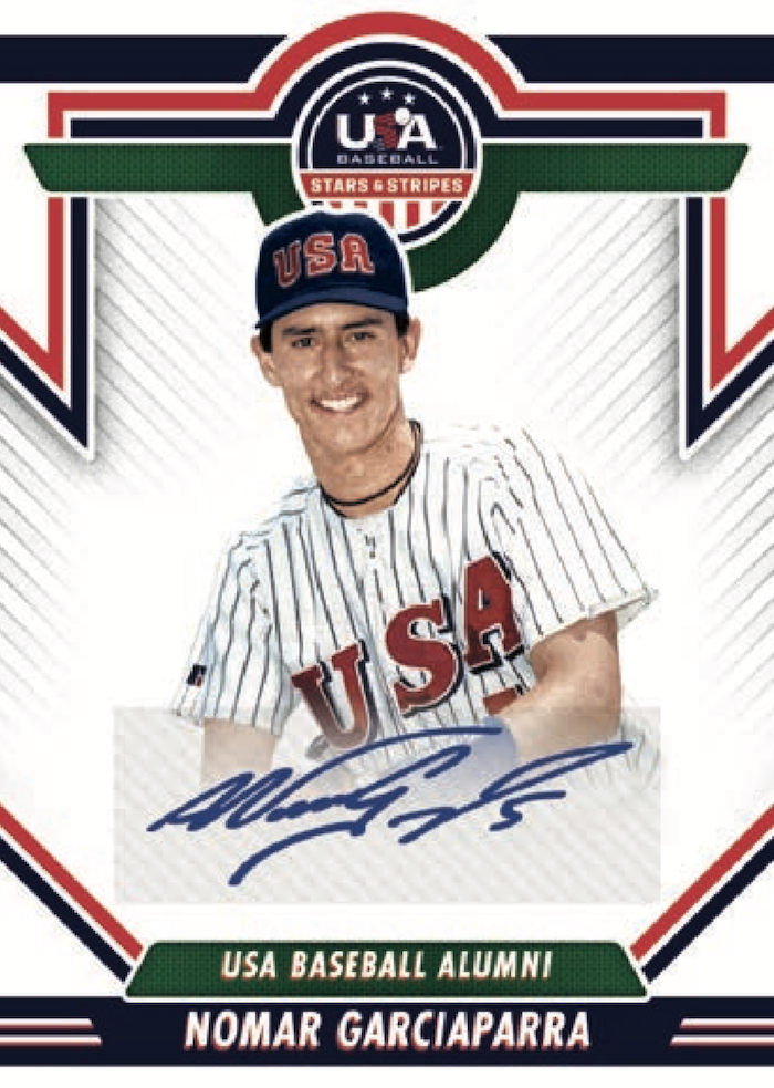 2013 Panini USA Baseball Champions NOMAR GARCIAPARRA Auto red ink