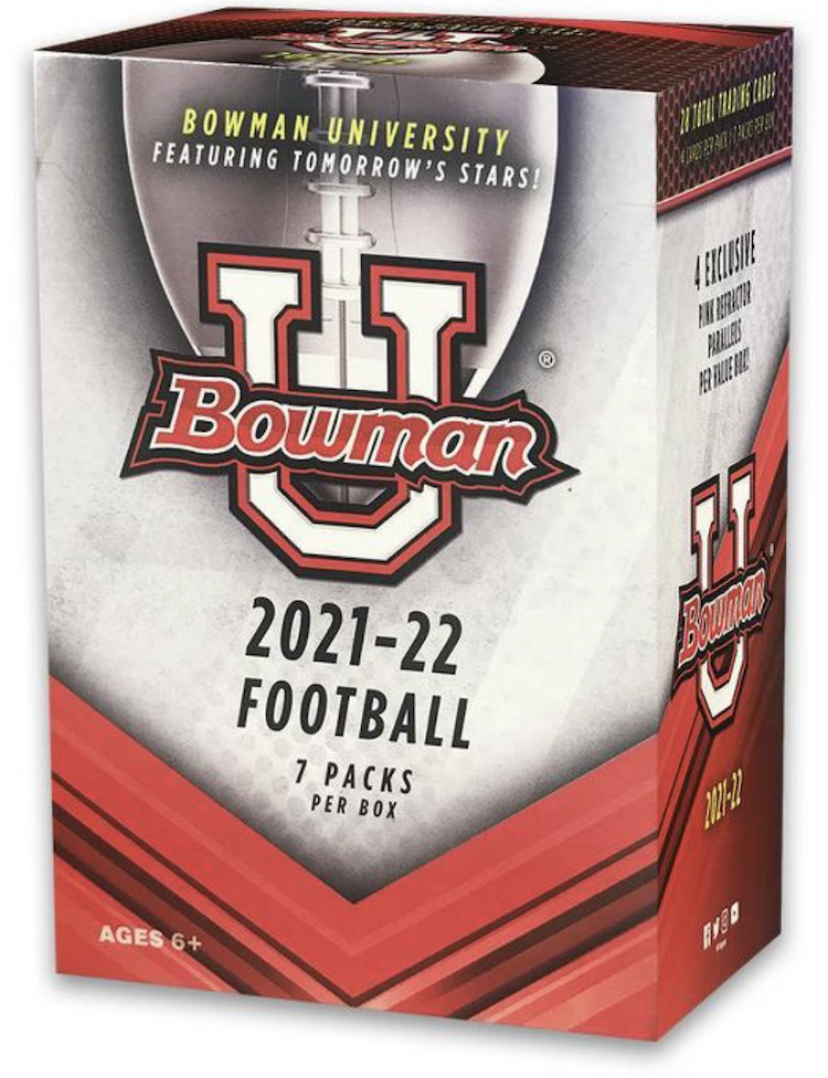 Buzz Break 2022 Bowman University football cards (blaster) Blowout