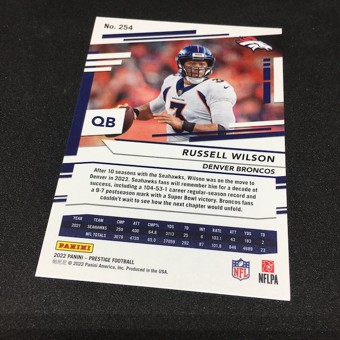 2022 Panini Chronicles Draft Picks Rookies & Stars Russell Wilson Denver  Broncos