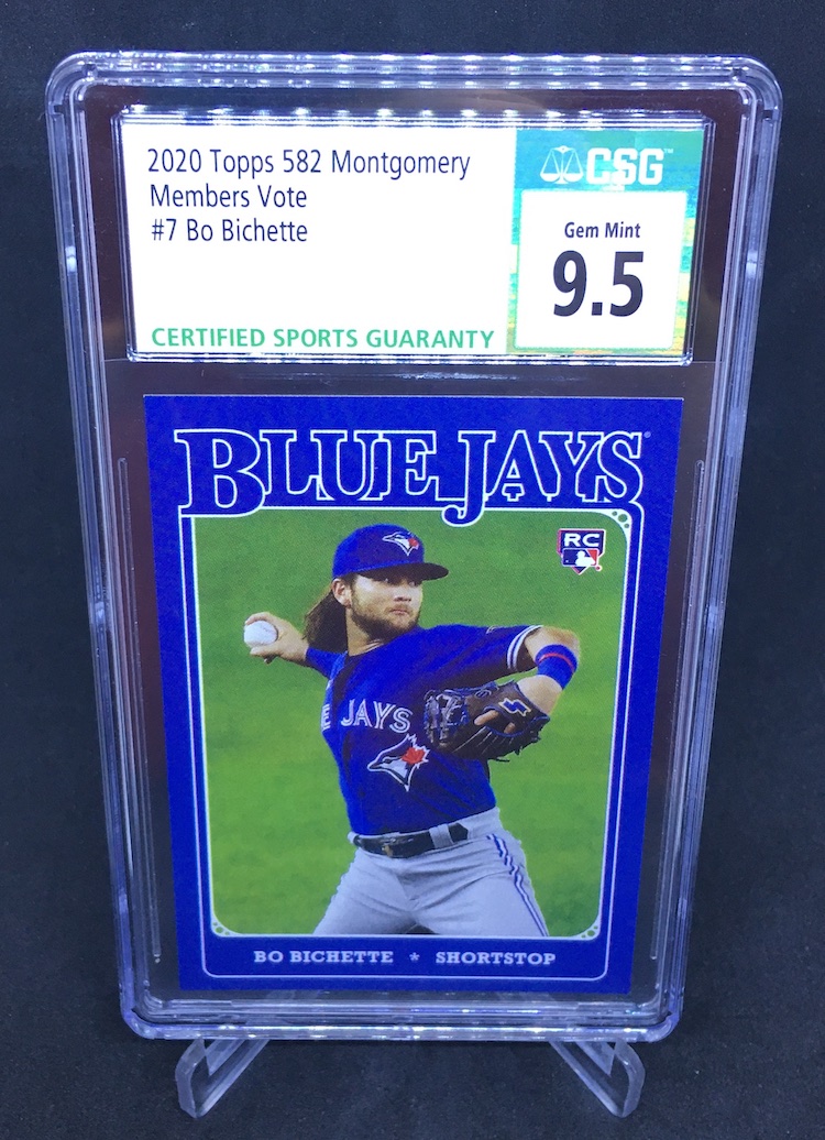 BO BICHETTE TOPPS HUGE JERSEY NUMBER MEDALLION BLUE TORONTO BLUE