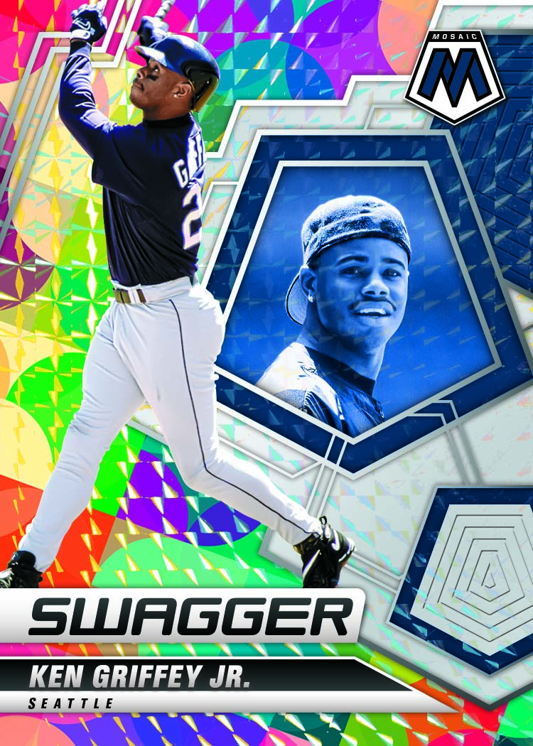  2022 Panini Mosaic Mosaic Blue Camo #291 Ken Griffey