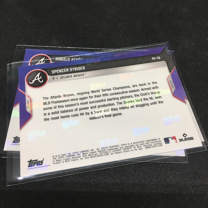 2023 Topps Now #848 Atlanta Braves Clinch Playoff Berth PURPLE