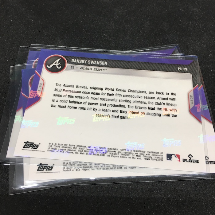 2023 Topps Now Atlanta Braves #516 BREAKS NL RECORD 61 HRs/MONTH-BLUE 34/49  (A1)